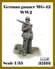Ardennes Miniatures WWII German Machine Gunner In Winter Gear with MG42 Shoulder Resin Kit AR35101 1/35 Arm,