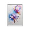 Eksplozja Kolorów Magnolii Eksplozja Kolorów Magnolii, 50X70 Cm, Rama Aluminiowa Złota, Papier Matowy 230 Gsm