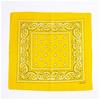 kakatrend bandana yellow paisley 100% cotton adult bandana handkerchief cotton bandana unisex durag large 55cm x 55cm
