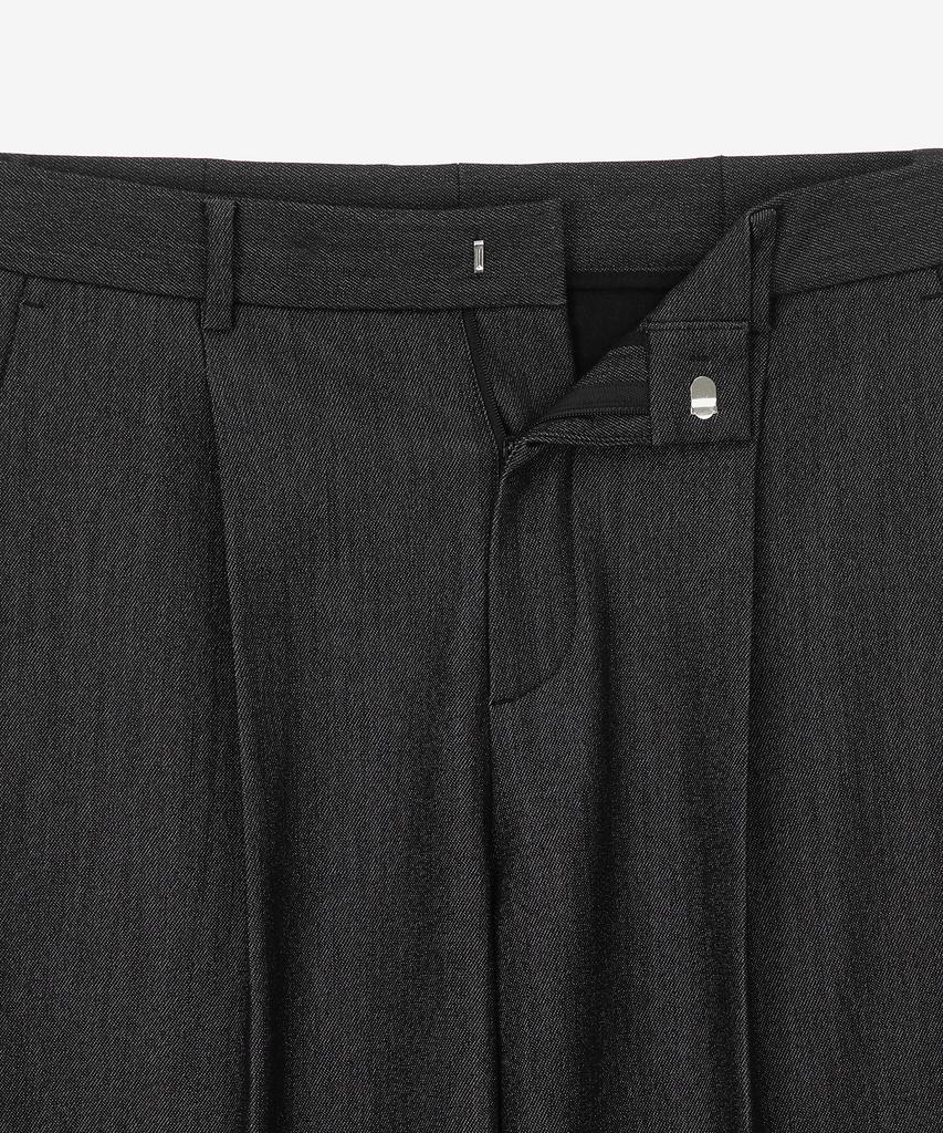 MINDBRIDGE [Couture] Denim-Like Wide One-Pleat Pants