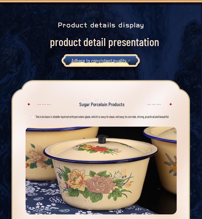 Vintage Yellow Enamel Wash Basin - Nostalgic Retro Soup Bowl