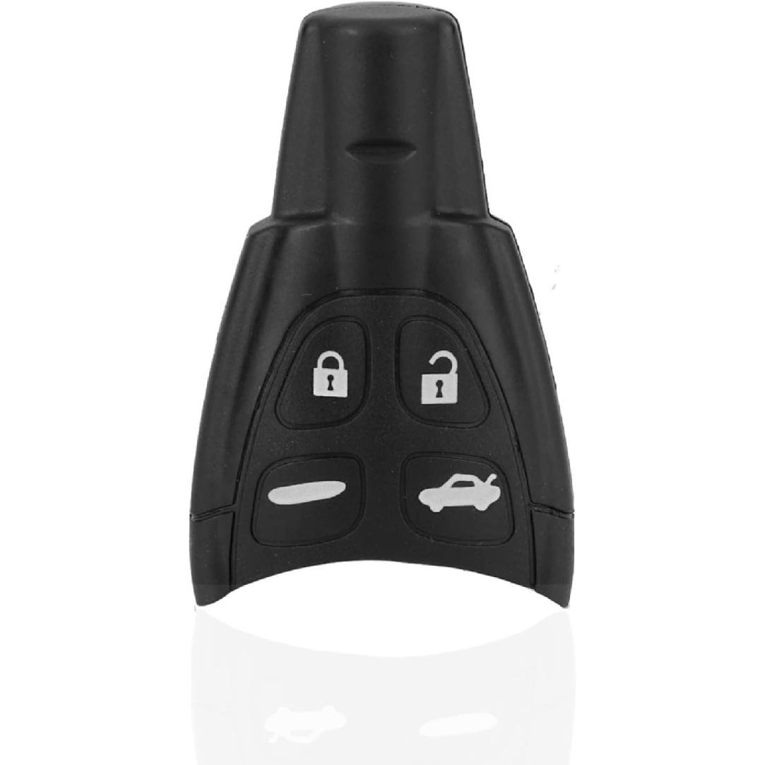 

Akozon Car Key Case, Black 4 Buttons Remote Key Fob Cover Car Key Shell Protector Replacement for Saab 1993-1995 Car Key Fob