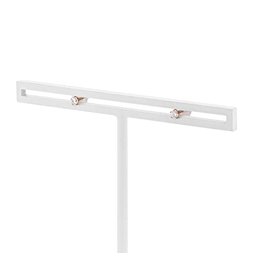 ESTELLE [Official] Women's Earrings, 18K Pink Gold with Cubic Zirconia (SS), 0231-3433-0010-0000