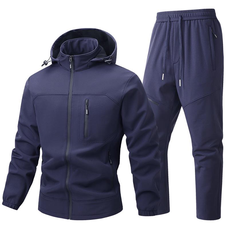 Herren Quick-Dry Outdoor Wander- & Bergsteiganzug - Zweiteiliges Set mit Langarmjacke & Hose für Frühling & Herbst