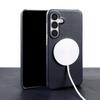 For Magsafe Case for Samsung Galaxy S25FE S26 S24 S23 S22 S21 S20FE Business Genuine Leather Back Cover Magnetic Phone Cases