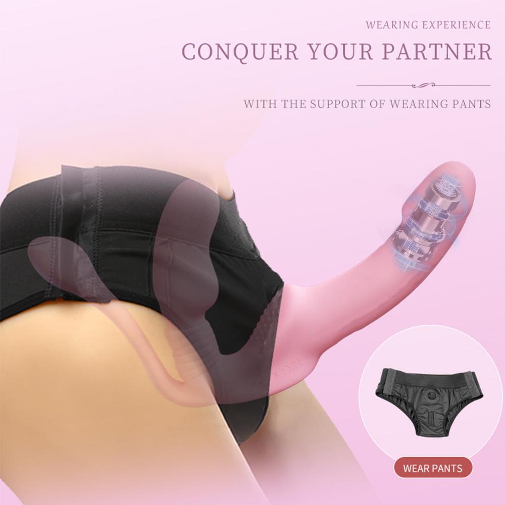 Strapless Strap On Dildo Vibrators for Women Three Head Vibrating Penis Dildo for Lesbian Erotic Adult Sex Toys for Couples 18+