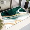 Green White Abstract Painting Rug For Kitchen Floor Small Living Room Carpet Soft Fashion Bedroom Mat Bathroom Rug