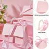 Simple Wrapping Bag for Party, Pearl Handle Decor Paper Gift Box, Exquisite Pink Gift Packaging Box for Valentine's Day Wedding Gift