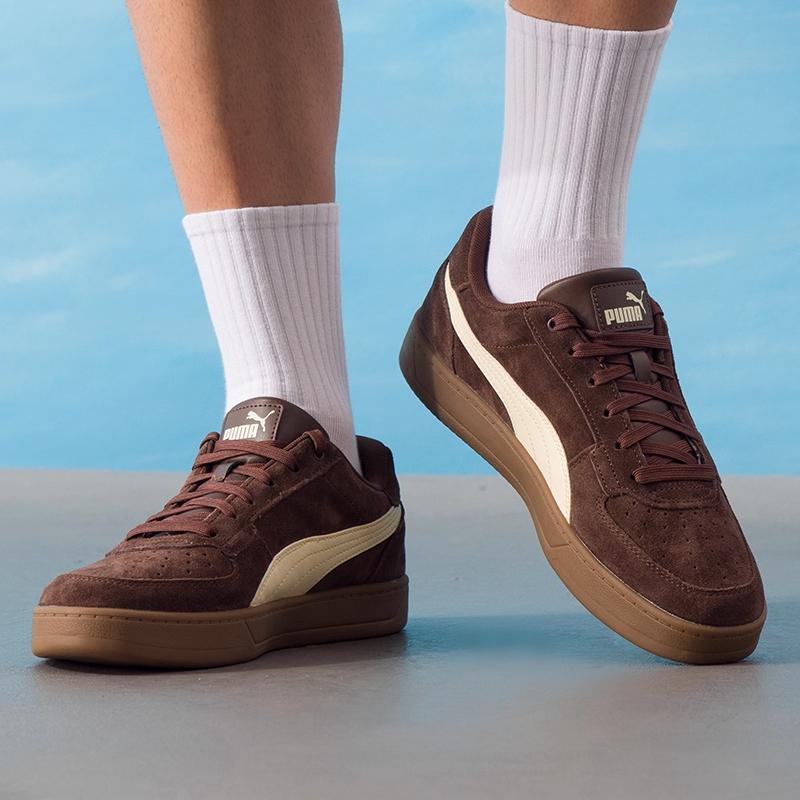 Puma Caven 2.0 Comfortable Versatile Low-Top Sneakers Unisex Sneakers Brown 402217-03