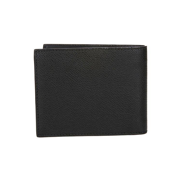 Bally Minimalistisches Mode-Doppelfalt-Lederportemonnaie Herrenportemonnaie Schwarz 6224892