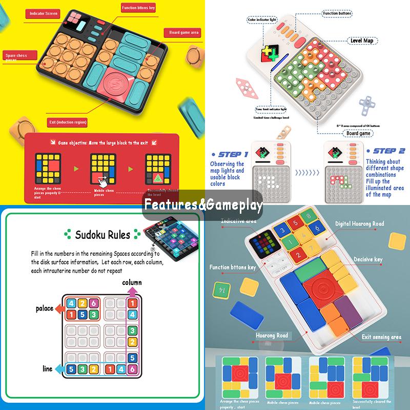 Super Slide Puzzle Game Children Brain Teaser Challenges Smart Clearan Sensory Game Logical Thinking Training Educational Toys
