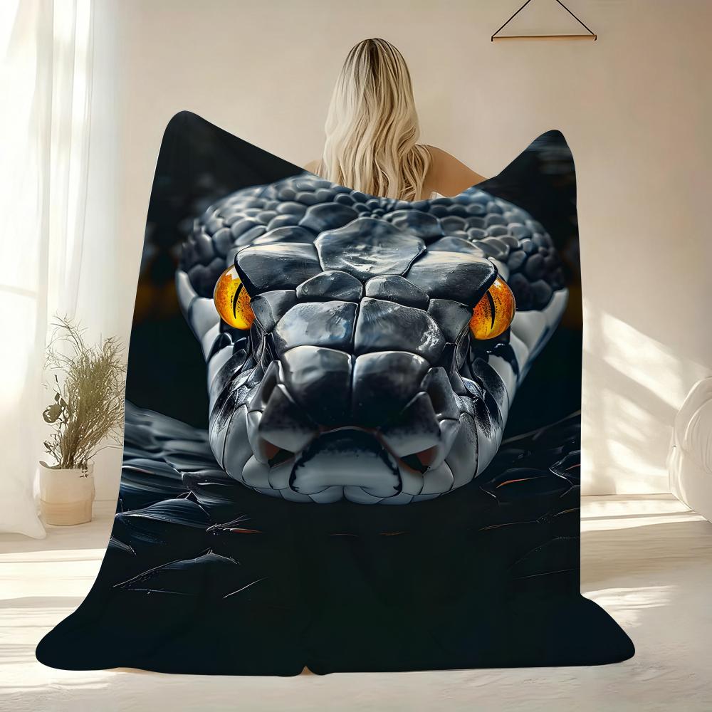Snake Throw Soft Flannel AC Blanket Lightweight Summer Nap Throw Cozy  Blanket for Sofa Bed Travel Home
