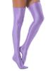 Womens Glossy Thigh High Stockings Solid Color Stretchy Socks 1 Pair Costume Accessories