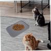 Puppy Feeding Dish Mat Silicone Pet Bowl Mat Raised Edges for Food and Water Small Keeps Floors Clean and Neat
