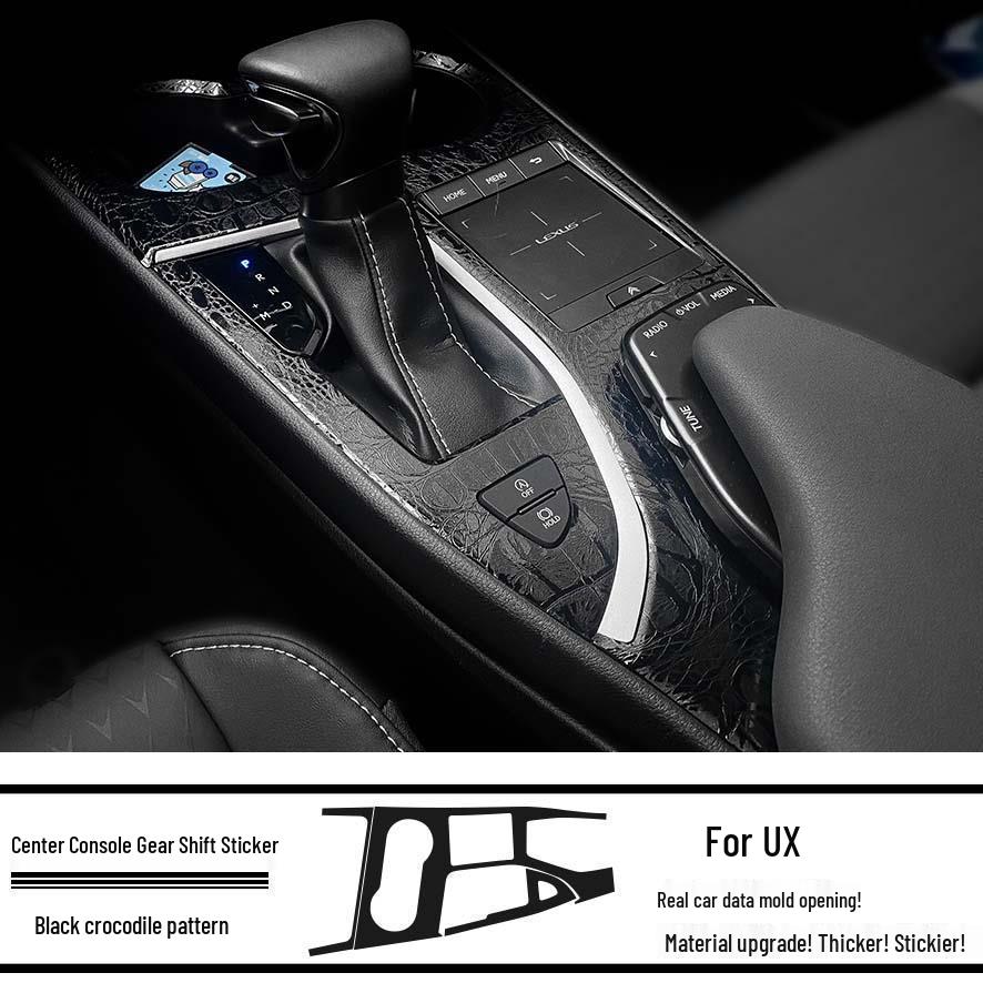 Starry Sky Carbon Fiber Console Sticker for 19-20 Lexus UX Interior Gear Shift Modification