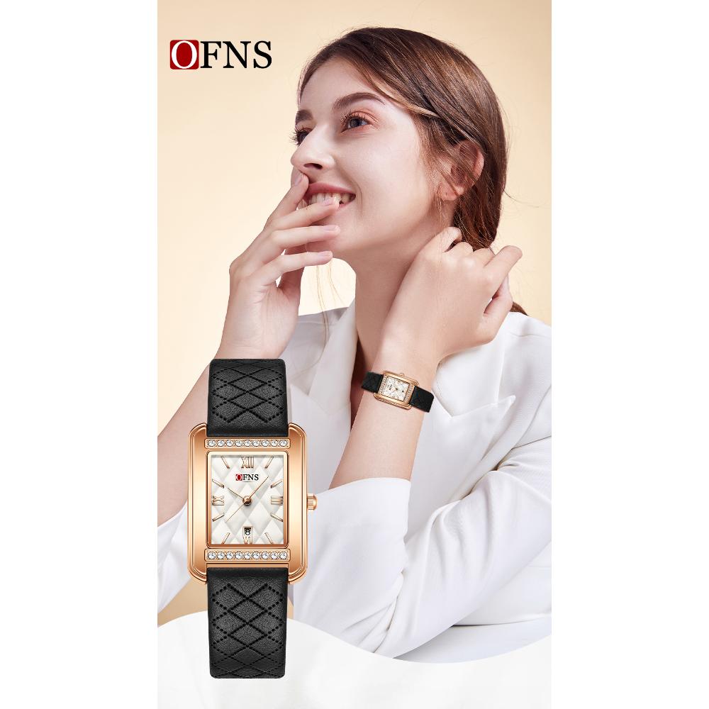 Women's Quartz Watch with Diamond Pattern Dial Stainless Steel Strap Waterproof Calendar Women Watch
