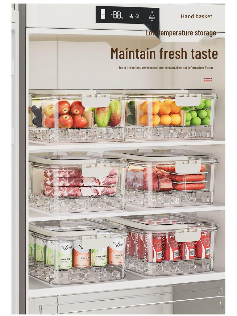 Outdoor Fresh-Keeping Picnic Basket: Food-Grade, Sealed, Transparent Storage Box