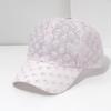 Gorra de Béisbol Ligera de Verano Bordado de Flores Sombrero para el Sol para Exteriores Moda Femenina