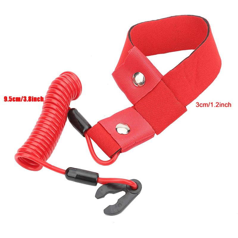 Marine Engine Stop Lanyard Wear Resistant Nylon Kill Switch Cord for Outboard Motorboat Accessory