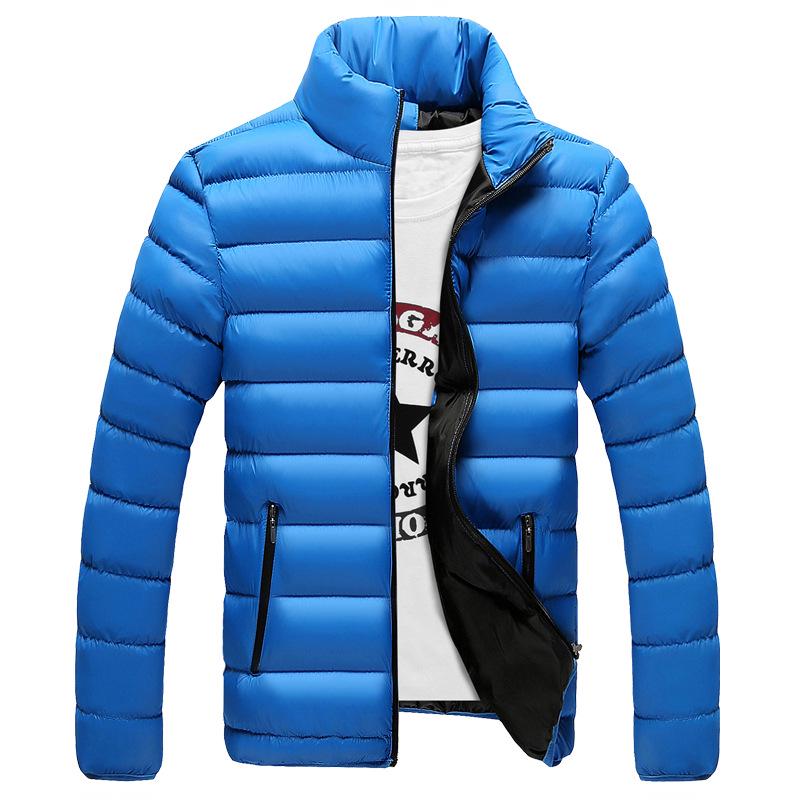 Winter Herren Wattierte Jacke Jugend Wattierte Jacke Verdickte Warme Wattierte Jacke Stehkragen Herrenbekleidung