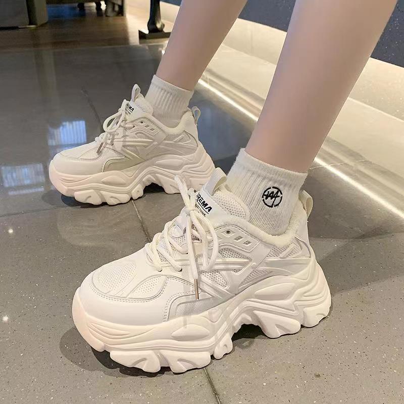 2024 Spring and Autumn New Thick-soled High-value Dad Shoes for Women Ins Tide Explosion Increases Versatile Student Sports Shoes for Women