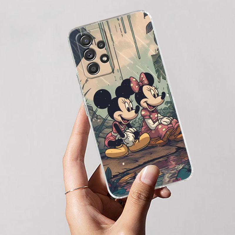Coque Transparente Disney Pour Samsung Galaxy A57 A37 A56 A36 Coques A55 A54 A35 A26 A07 A17 A16 A06 A34 A15 Housse antichoc Mickey Mouse