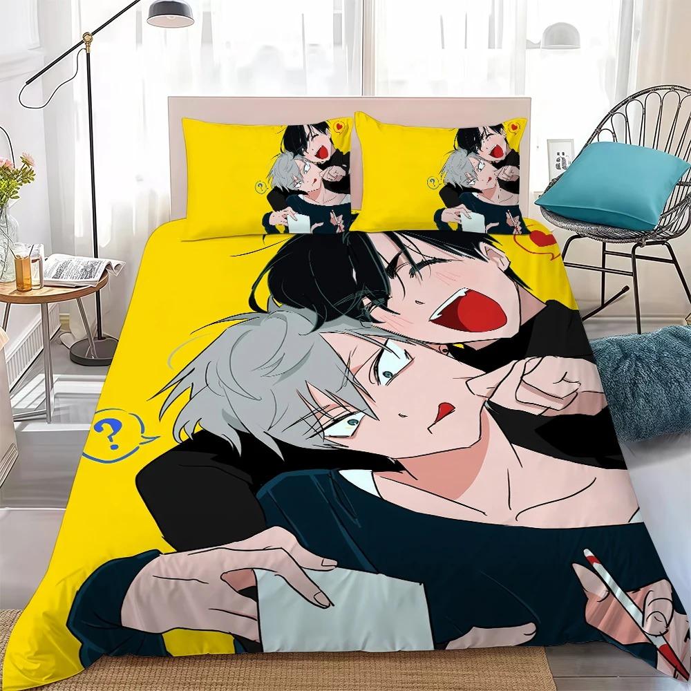 Jeu Anime A-Alien Stage Ensemble de Literie Housse de Couette Ensemble Belle Fille Cadeaux Housses de Couette Ensemble de Taies d'Oreiller Décoration Chambre d'Enfant 135x200cm (3pcs) yellow
