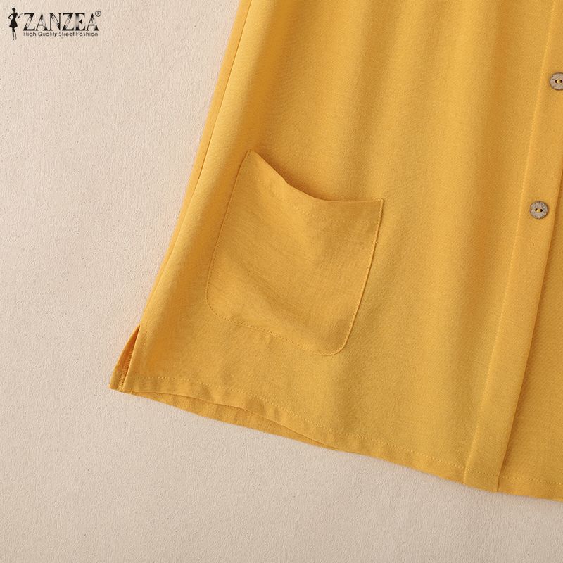 ZANZEA Dámské ležérní kulatý výstřih letní bez rukávů tílka