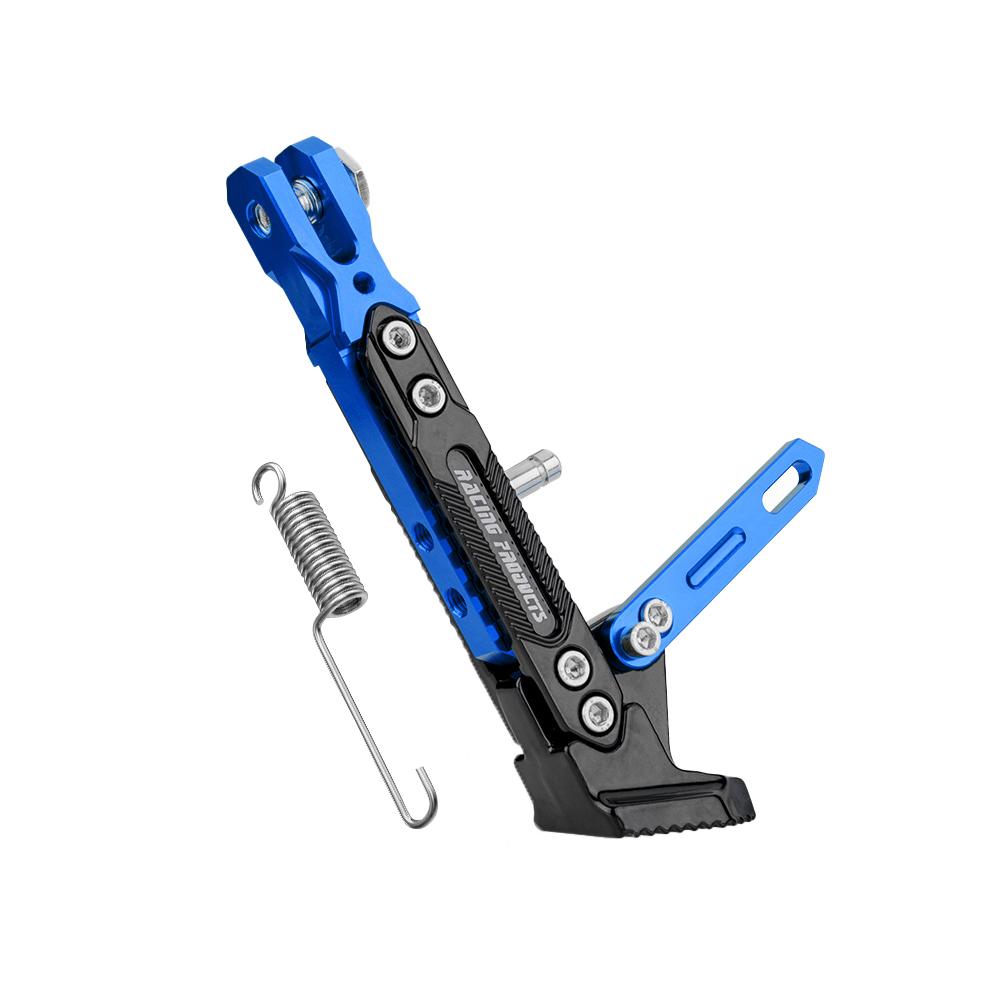 Universal Motorcycle Kickstand, CNC Aluminum Alloy Adjustable Tripod Holder Foot Side Support Stand, Parking Kickstand For Motor Scooter Motorbike