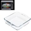 Square Roaster Glass Baking Pan Microwave Grilled Fish Plate Cooking Container