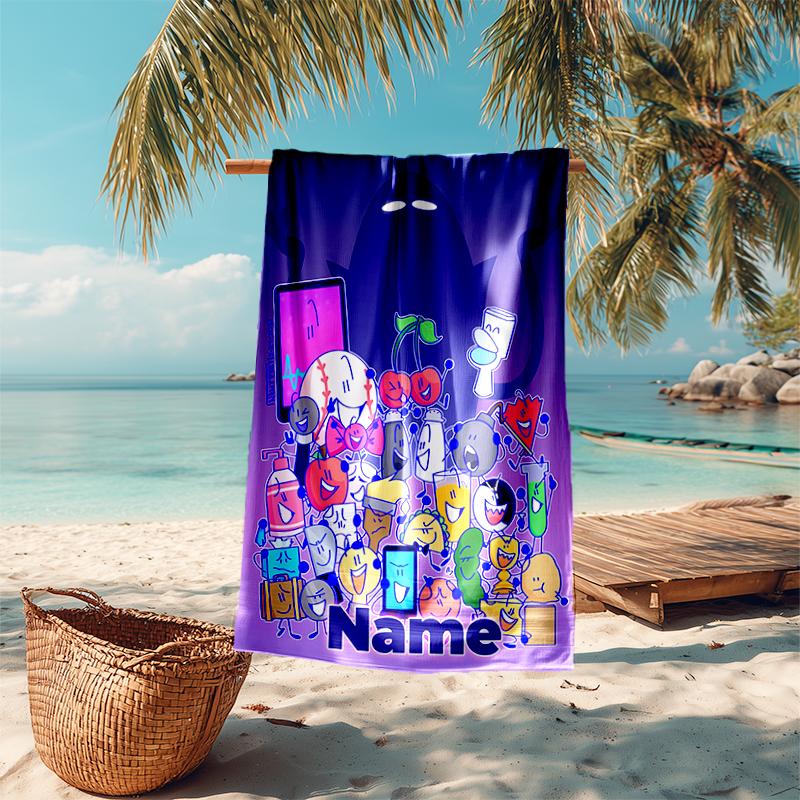 Personalized Customized Proof Beach Towel with Nanimate Insanity Pattern - Soft, Absorbent,quick-drying,perfect Swimming,camping&bathing