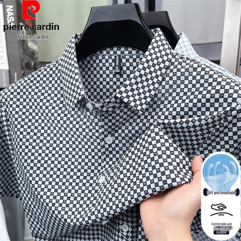 

Pierre Cardin Men s Summer Silk Blend Short Sleeve Shirt 195