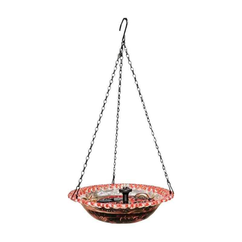 Solar Bird Baths Hangable Shower Bowl Solar Fountain For Bird Bath With Water Pumping Birdbath For Outdoor Garden
