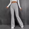 Women's Slim Fit High Waist Micro Detail Long Pants Autumn Winter New Style Fashion Trousers