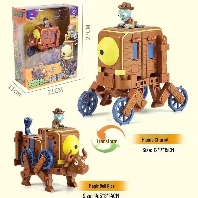 Настоящие Растения против. Зомби Пустынный Разрушитель 5-в-1 Игрушка: Сплав Деформация Гигантский Зомби Доктор