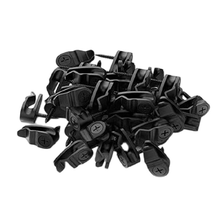 

50pcs Curved Plastic Hook For Reliable Hanging Applications Indoor Outdoor Decorations Grip чорний
