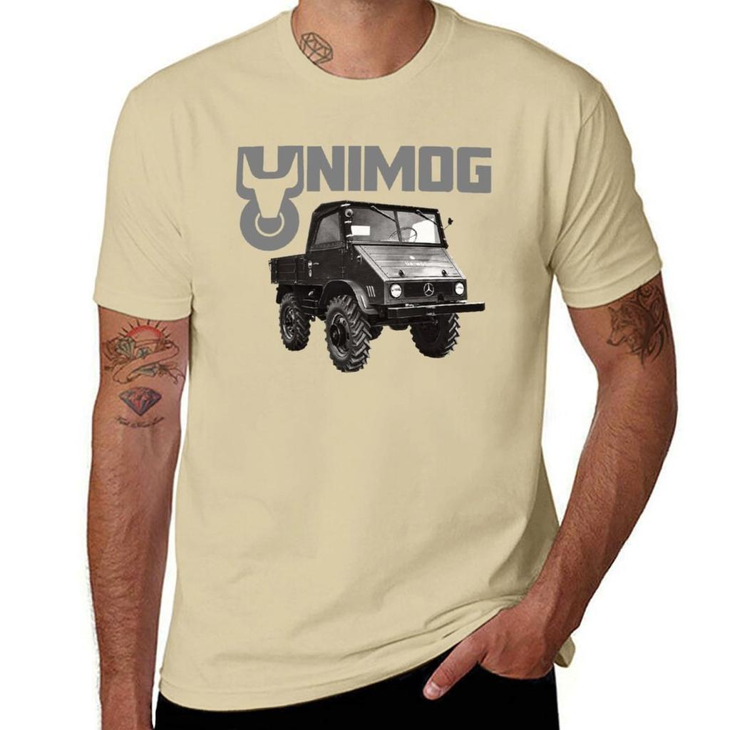 UNIMOG oldschool (auf schwarz) T-Shirt Vintage-Kleidung Schwergewichte Bluse Herren-T-Shirts