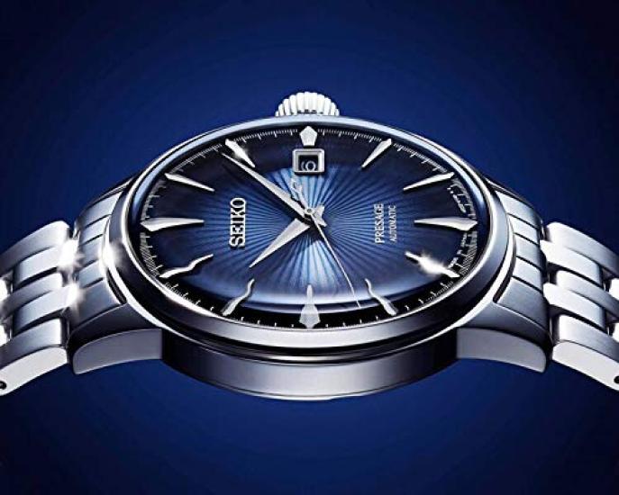 Ceas Seiko Presage Automatic Blue Gradation Cocktail Time Automatic SRPB41J1 "Blue Moon", pentru bărbați