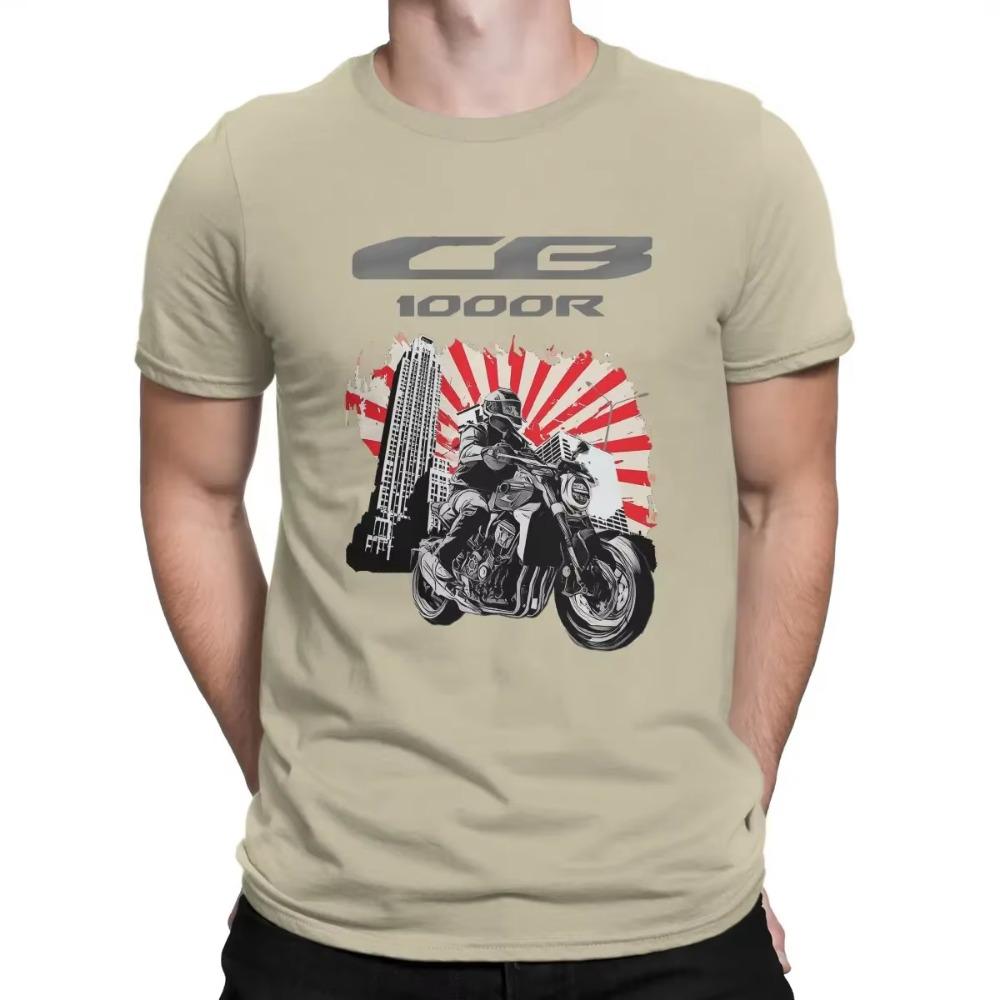 Motorcycles Moto Creative TShirt for Men CB1000R Round Collar Pure Cotton T Shirt Distinctive Birthday Gifts OutdoorWear