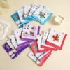12Pcs Vintage Style Women's Printed Handkerchiefs Thin Sweat Towel  Traditional Accessory