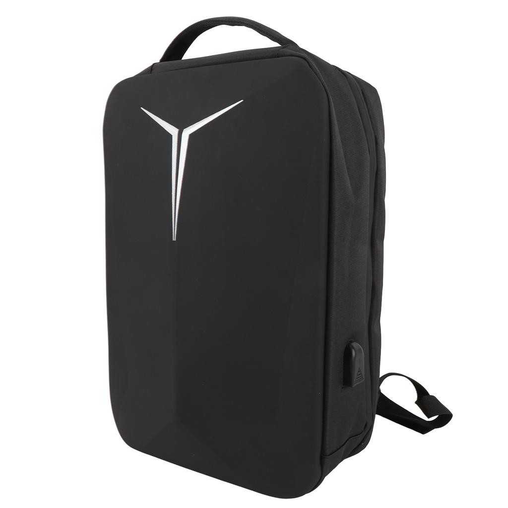 Satellite Travel Bag for Cables Power Supply Kickstand Pipe Adapter Laptop Backpack with USB Charging Port Water Resistant Multi Functional Black