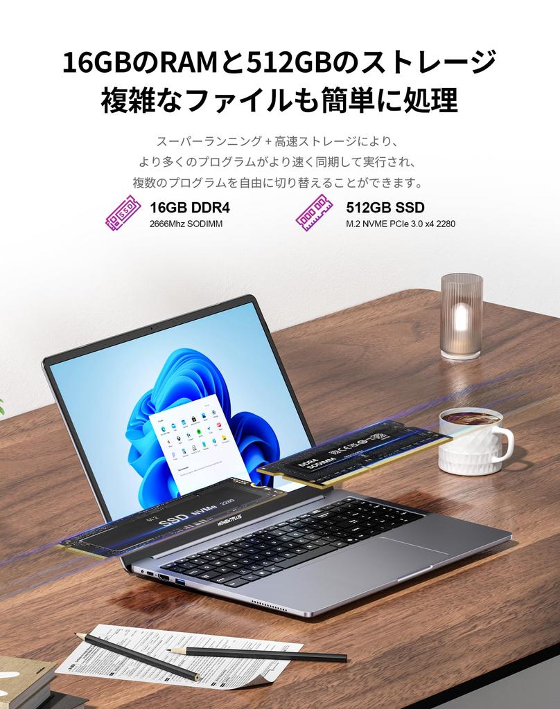 16GB RAM 512GB SSD Laptop Ryzen 5 3550H Up To Faster Than 1920x1200 IPS LCD Laptop with Windows 11 USB Fast Heat Dissipation Quiet Desktop PC with BT