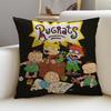 Nostalgic RRugratsS Cushion Cover Breathable and skinfriendly linen pillowcase square removable and washable cushion