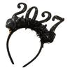 Sequin New Year Decorative Glasses Sweet Glitter Hair Hoop Star Strip Headwear  Eve Party