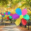 Wind Whirligig Delicate Craft Six Colors Light Weight Flower Hanging String Windmill for Gift