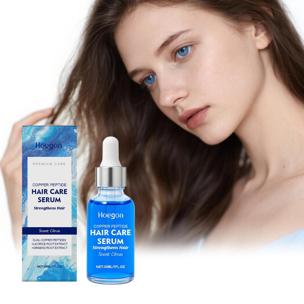 Copper Peptide Hair Growth Serum Promote Regrowth Repair Damage Scalp Massage Thicken Hair Nourish Smooth Anti Loss Hair Essence