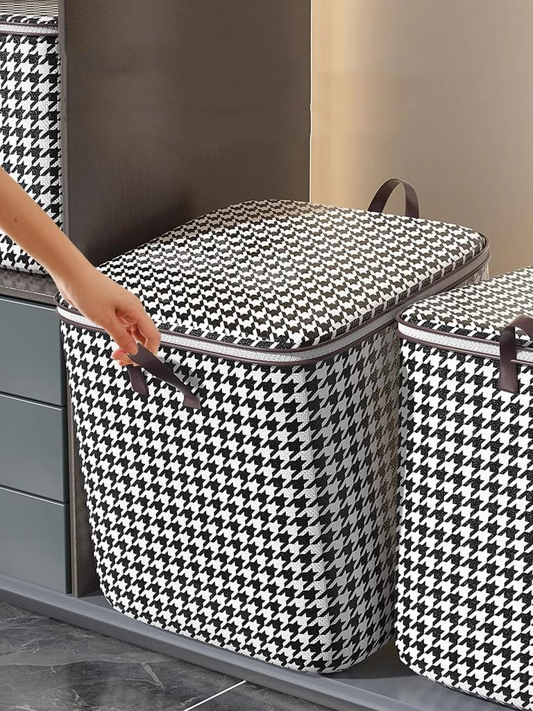 110/140/180L Clothes Quilt Storage Bag Household Large Capacity Quilt Storage Box Wardrobe Non-woven Clothing Moving Luggage