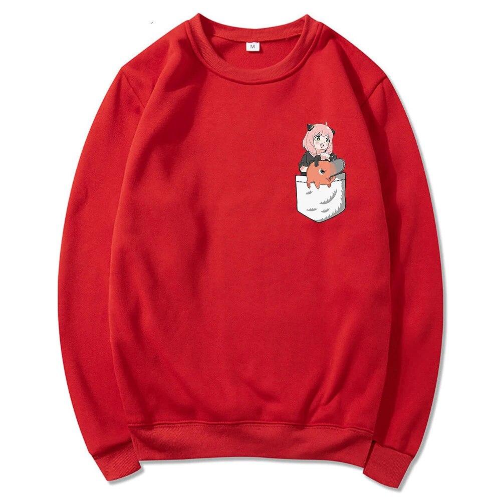 Cute Anya and Pochita Classic Hoodie Hoodies Winter Anime SPY X FAMILY Women Spring/Autumn Unisex Sweatshirt Harajuku Sudaderas Unisex
