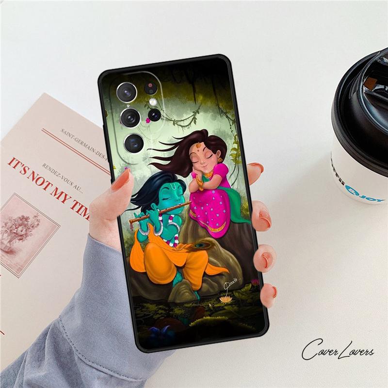 Lord Krishna Radha phone case For Samsung Galaxy S24 S25 S23 S22 Ultra Note 10 20 Plus S20 S21 FE Cover