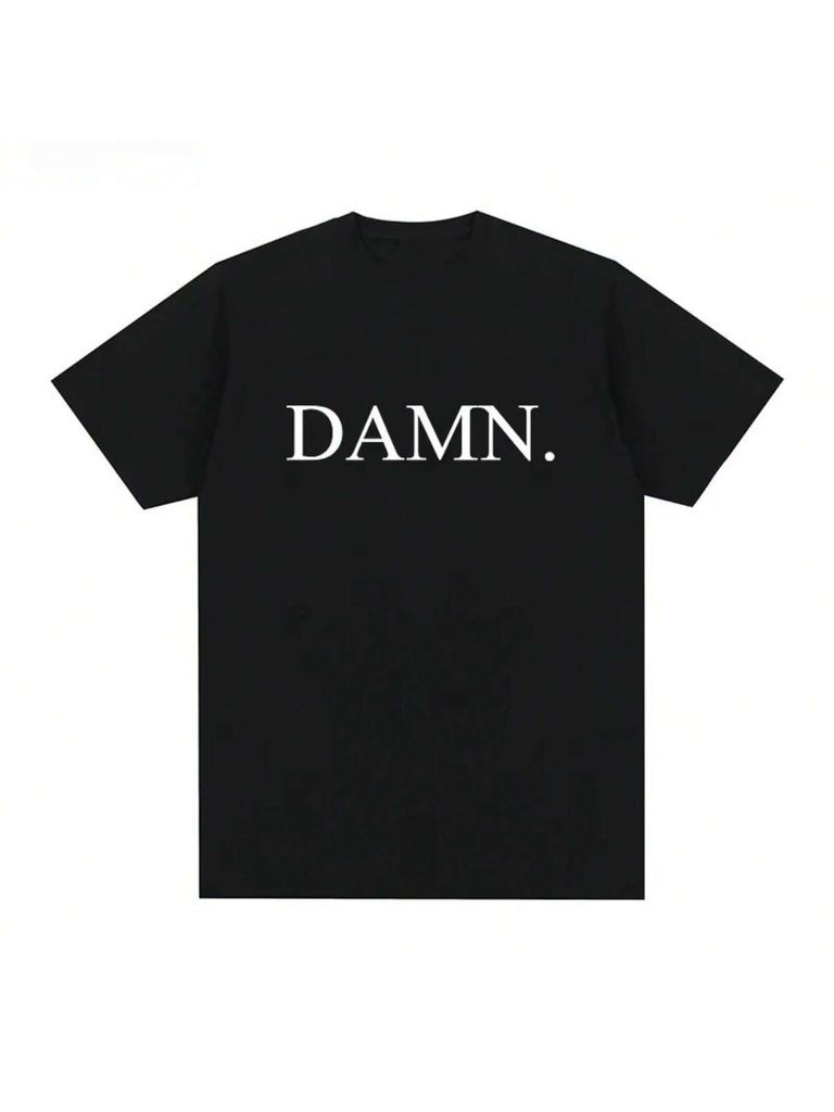 T-shirt Estiva con Stampa DAMN 'unisex Rapper Vintage Wo'unisex Cotone Hip Hop Oversize T-shirt Top Tee Streetwear